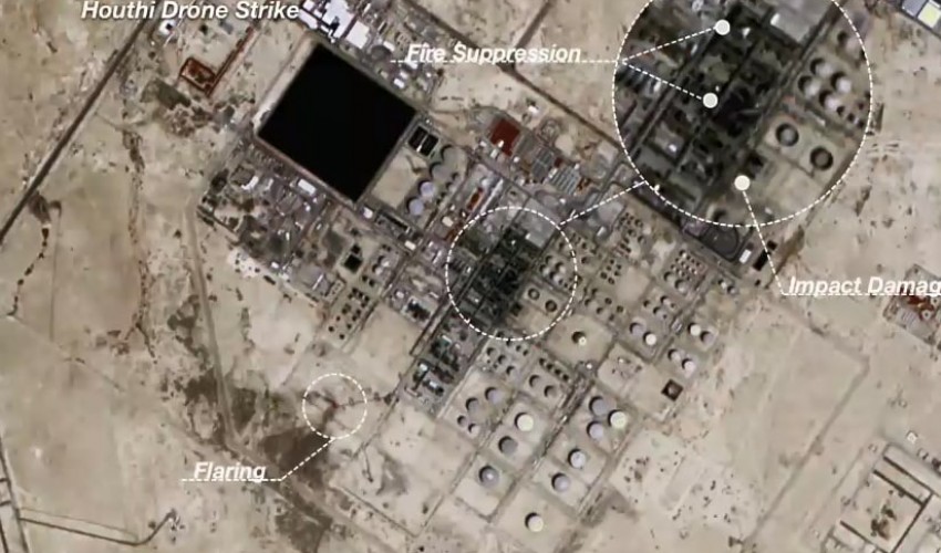 شاهد بالصورة .. حجم الدمار  الذي لحق بمصفاي النفط في السعودية بعد استهدافها من قبل الحوثيين ( صور )