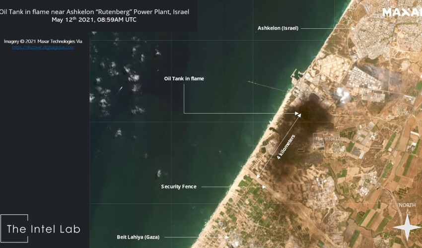 شاهد ... صور جوية اظهرت حجم الدمار الهائل الذي لحق بمنشأة عسقلان النفطية جنوب إسرائيل ( صور )